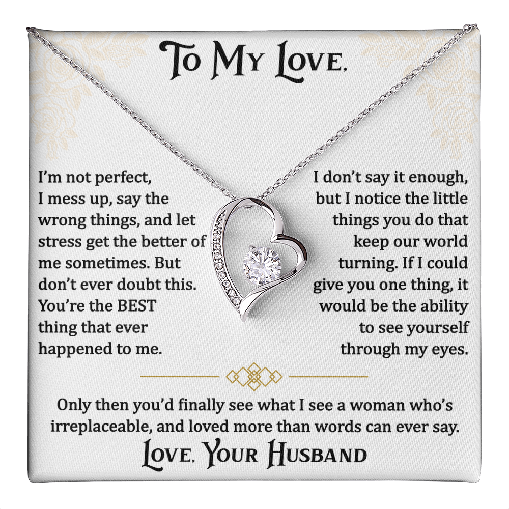 Gifts for Love, Forever Love Necklace for Wife From Husband, Anniversary Jewelry, Christmas Birthday for Her