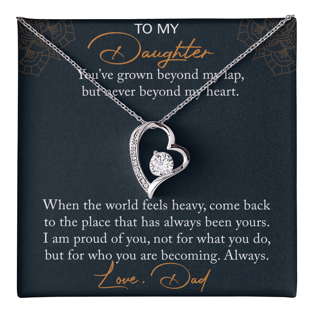 Dad To Daughter Necklace Heartfelt Birthday Gift For Adult Daughter Graduation Jewelry Wedding Keepsake Present