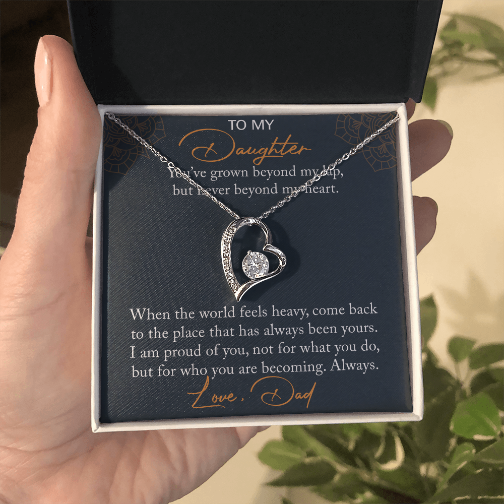 Dad To Daughter Necklace Heartfelt Birthday Gift For Adult Daughter Graduation Jewelry Wedding Keepsake Present