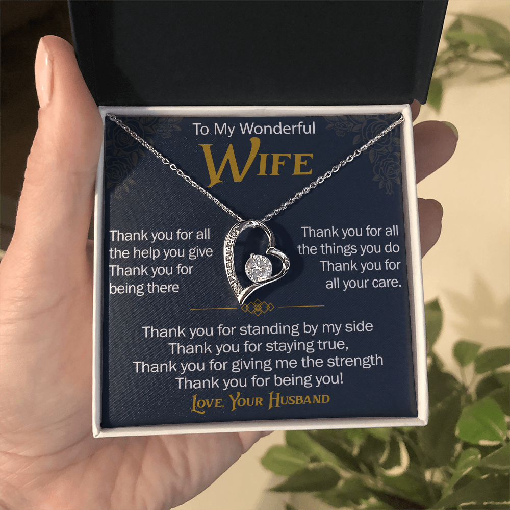 To My Wife Forever Love Necklace Meaningful Gift from Husband - Romantic Jewelry for Bride
