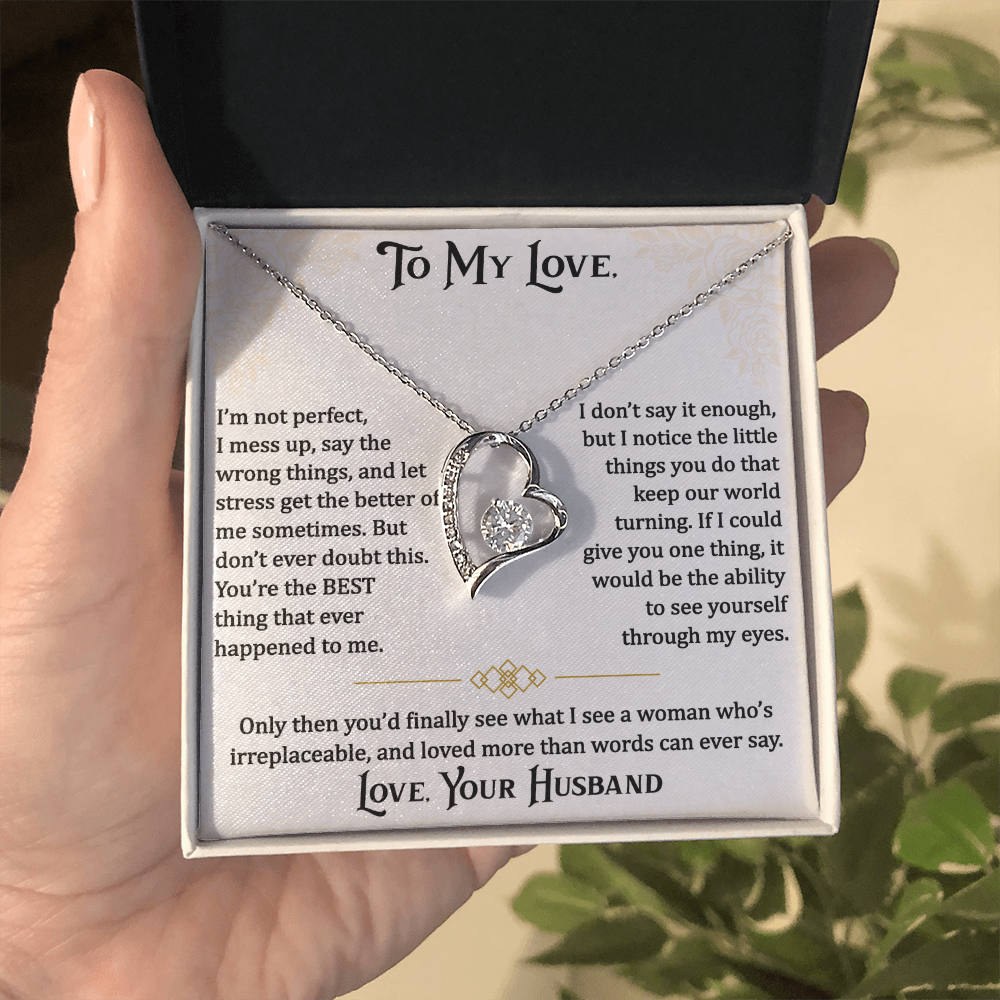 Gifts for Love, Forever Love Necklace for Wife From Husband, Anniversary Jewelry, Christmas Birthday for Her