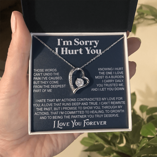 Apology Gift For Her - Forever Love Necklace - I'm Sorry I Hurt You