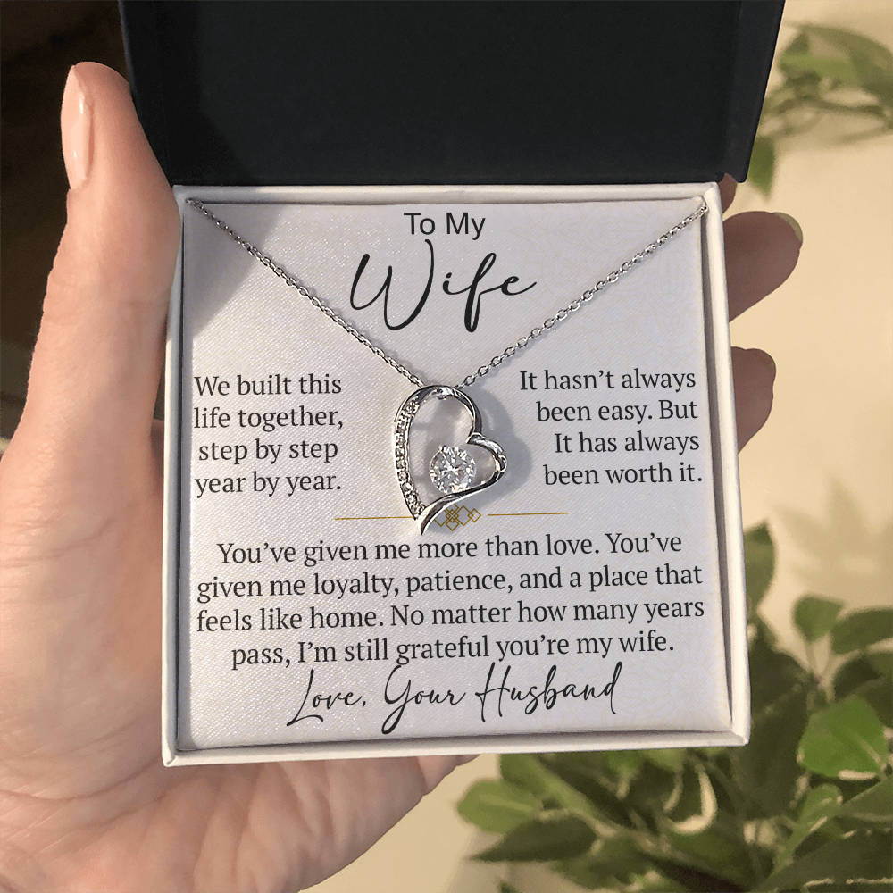 Forever Love Necklace Gift for Wife from Husband, To My Soulmate Wedding Anniversary Gift, Surprise Your Lover Gift on Special Occasions