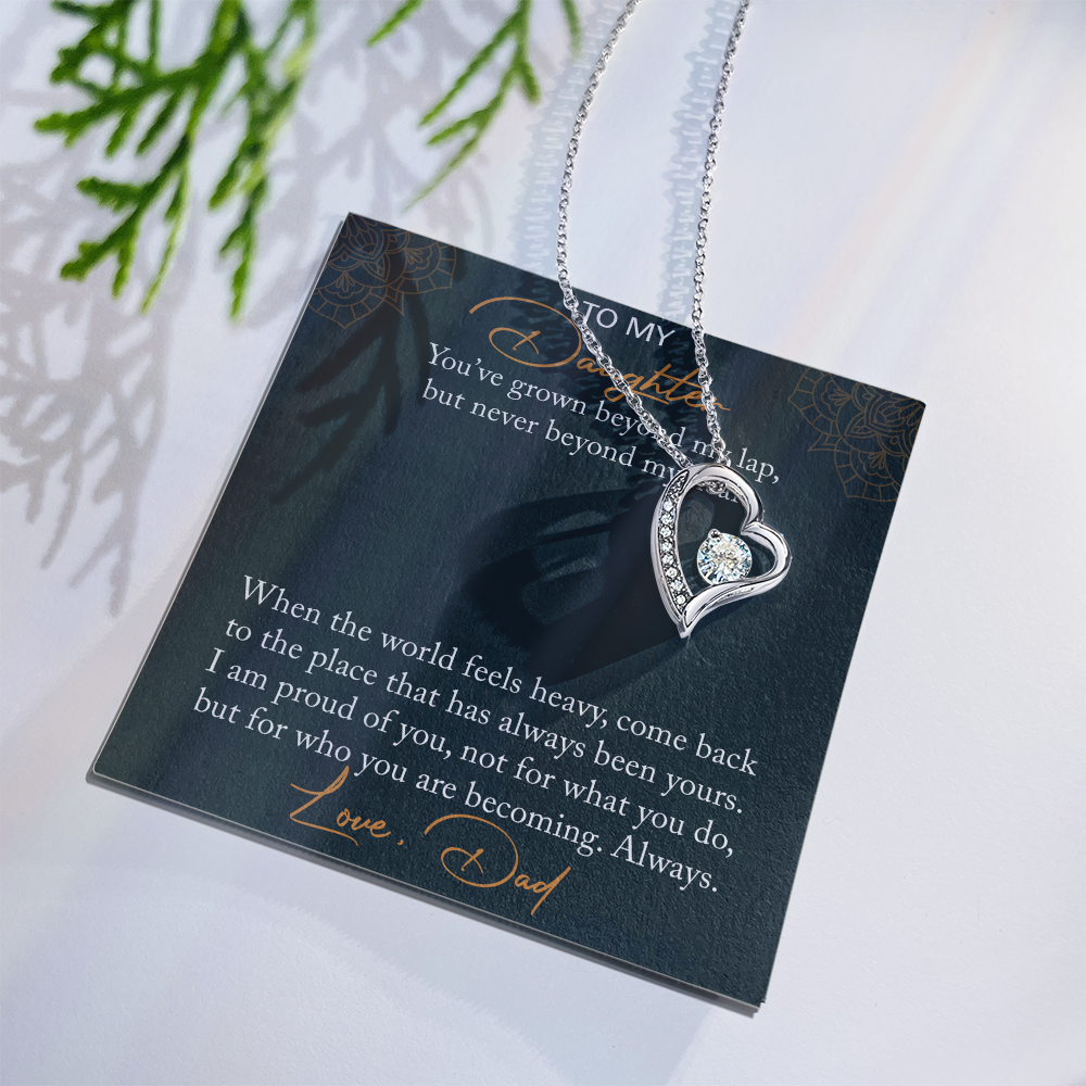 Dad To Daughter Necklace Heartfelt Birthday Gift For Adult Daughter Graduation Jewelry Wedding Keepsake Present