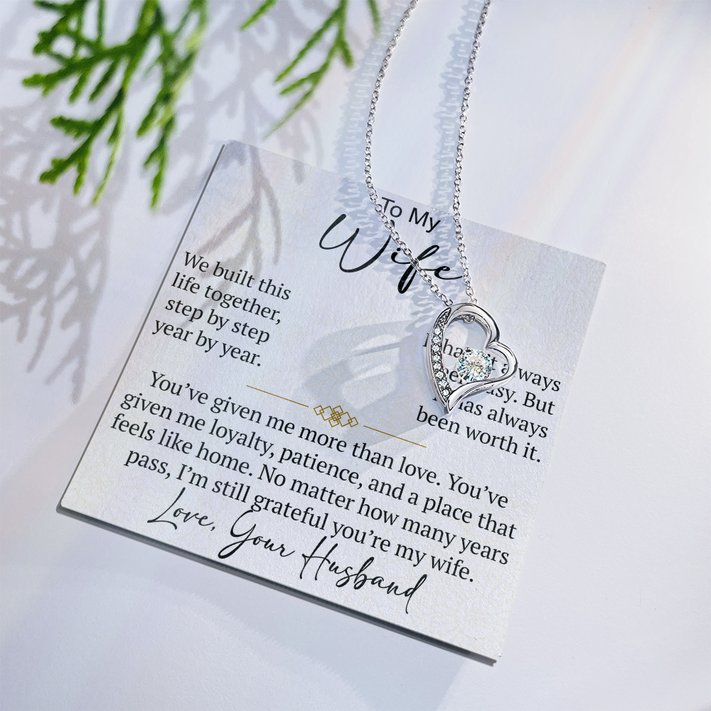 Forever Love Necklace Gift for Wife from Husband, To My Soulmate Wedding Anniversary Gift, Surprise Your Lover Gift on Special Occasions