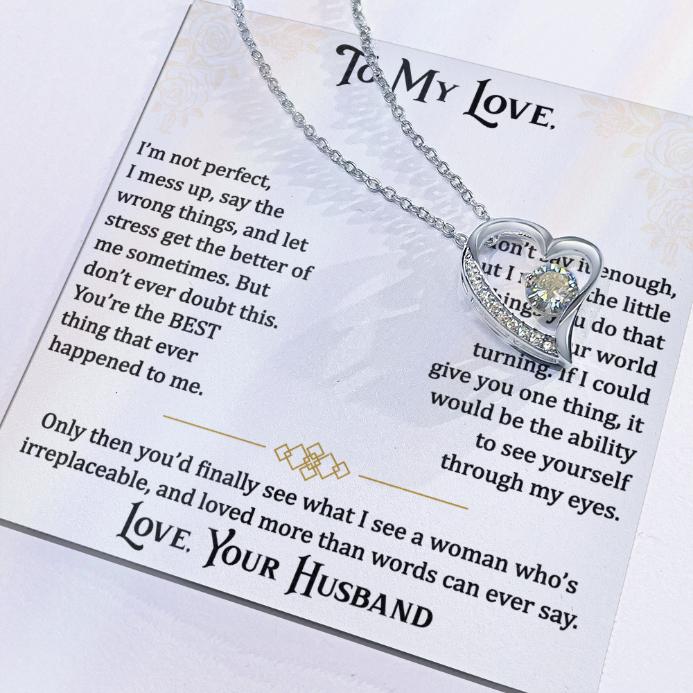 Gifts for Love, Forever Love Necklace for Wife From Husband, Anniversary Jewelry, Christmas Birthday for Her