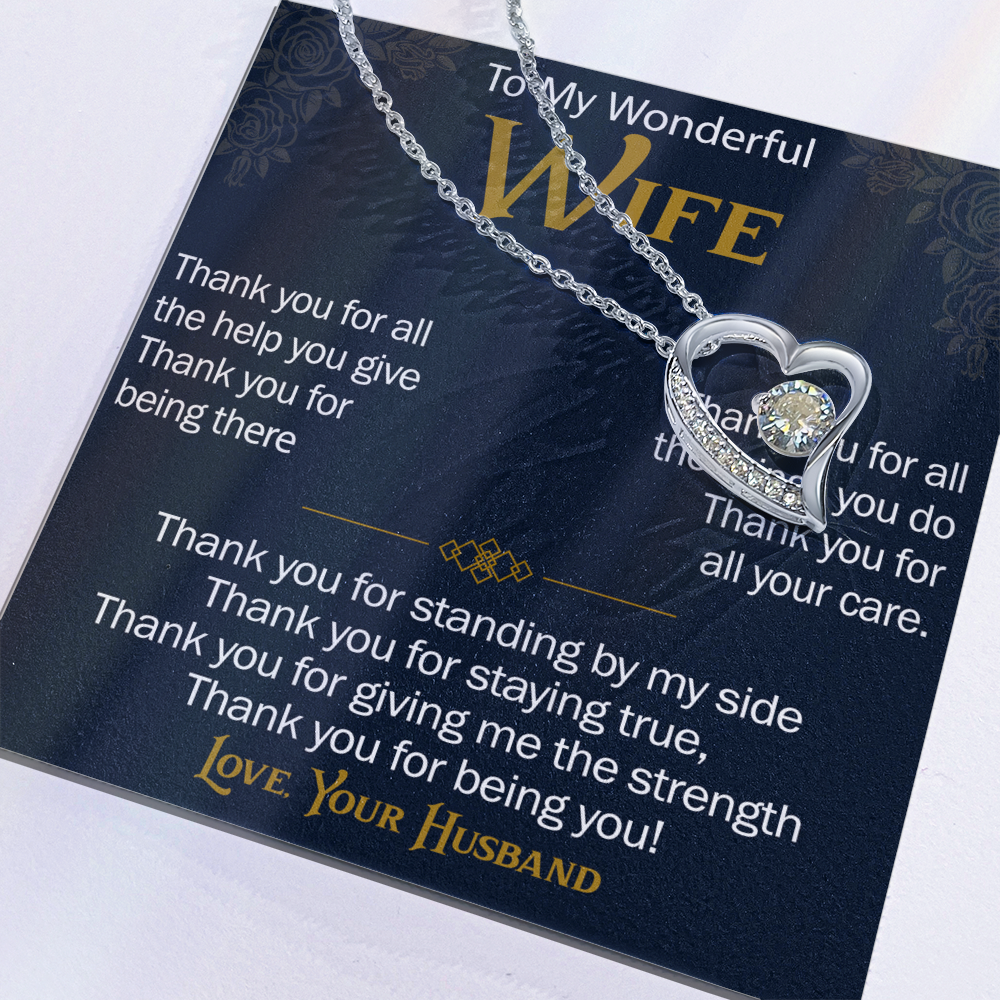 To My Wife Forever Love Necklace Meaningful Gift from Husband - Romantic Jewelry for Bride