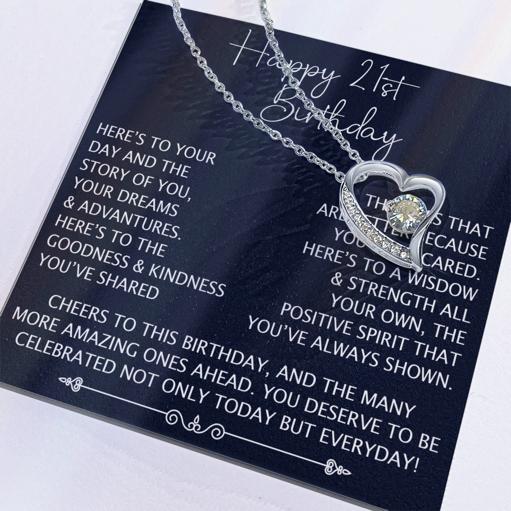 Happy Birthday to Your Daughter, Unique Forever Love Necklace Family Member Gift for Birthday Wedding Graduation Christmas