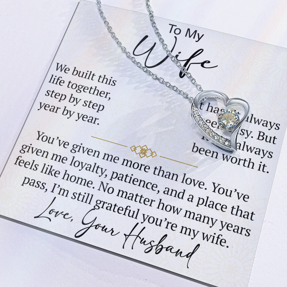 Forever Love Necklace Gift for Wife from Husband, To My Soulmate Wedding Anniversary Gift, Surprise Your Lover Gift on Special Occasions