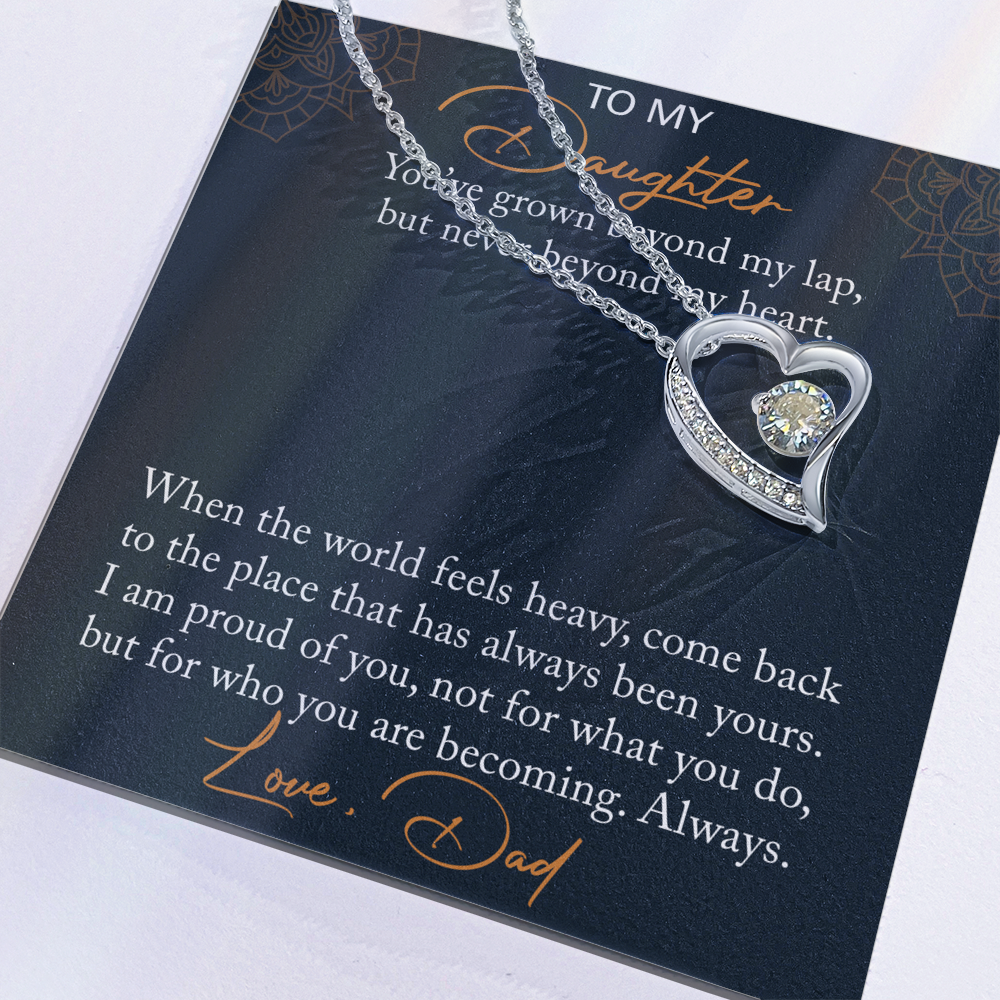Dad To Daughter Necklace Heartfelt Birthday Gift For Adult Daughter Graduation Jewelry Wedding Keepsake Present