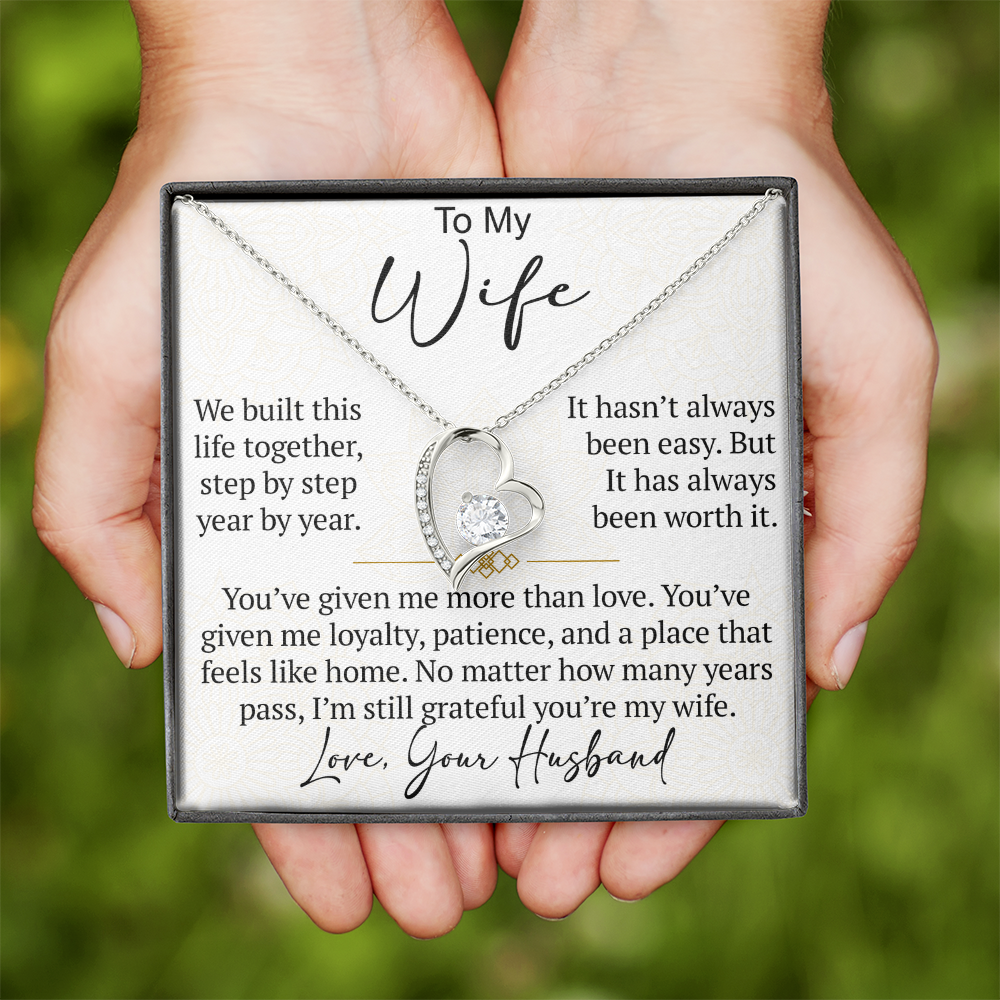 Forever Love Necklace Gift for Wife from Husband, To My Soulmate Wedding Anniversary Gift, Surprise Your Lover Gift on Special Occasions
