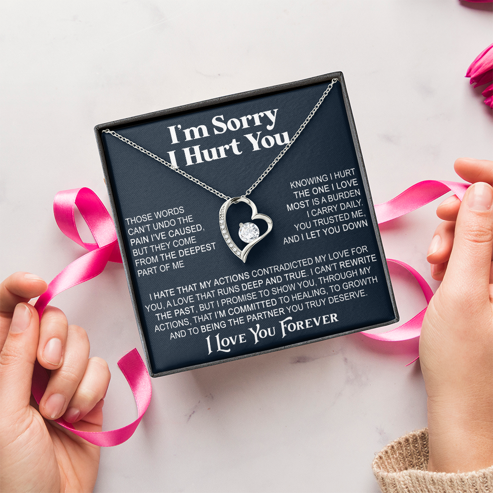 Apology Gift For Her - Forever Love Necklace - I'm Sorry I Hurt You