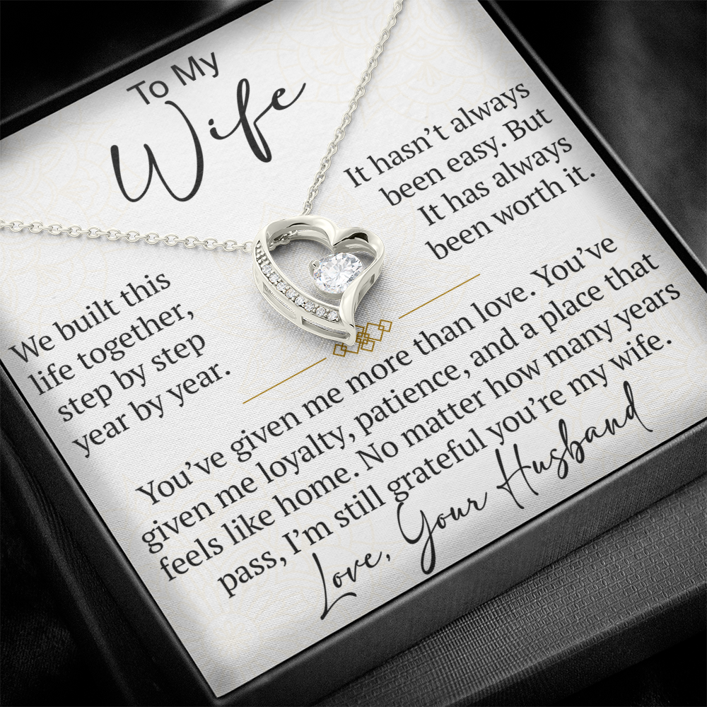 Forever Love Necklace Gift for Wife from Husband, To My Soulmate Wedding Anniversary Gift, Surprise Your Lover Gift on Special Occasions