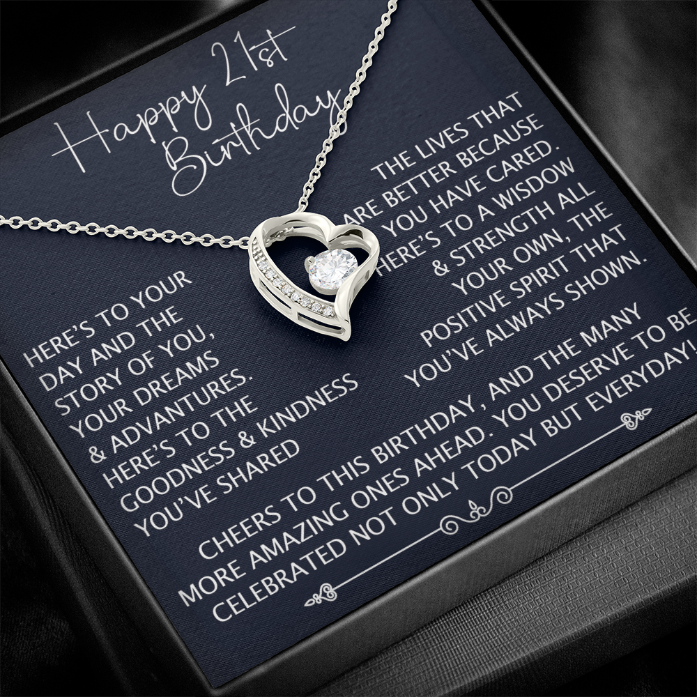 Happy Birthday to Your Daughter, Unique Forever Love Necklace Family Member Gift for Birthday Wedding Graduation Christmas
