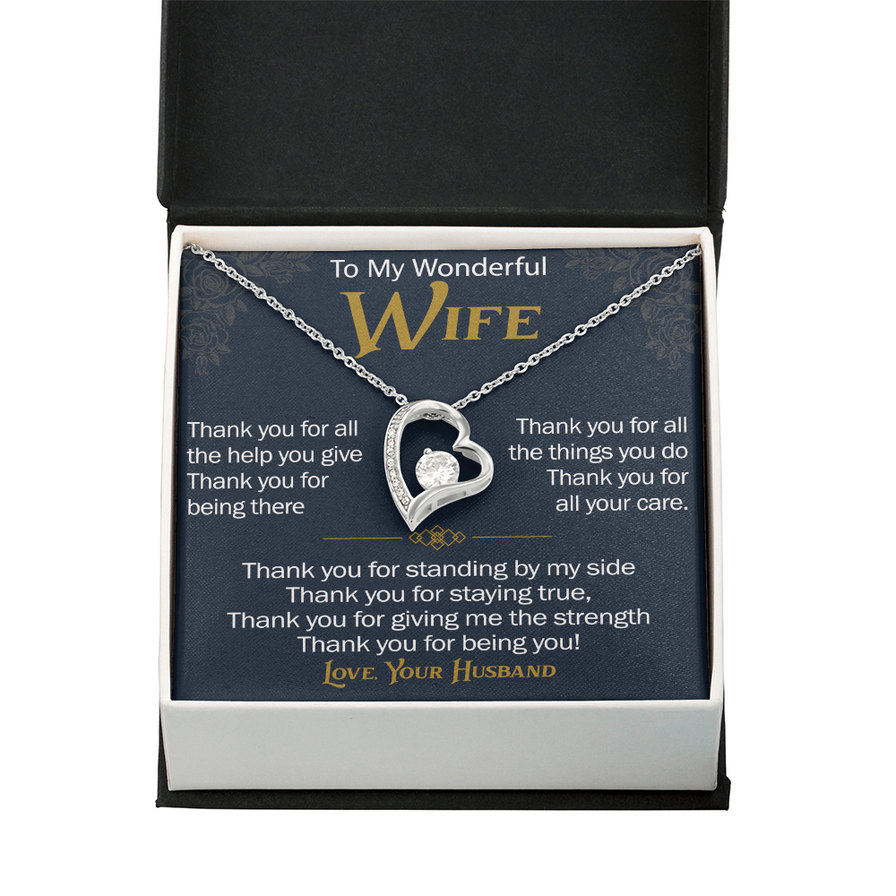To My Wife Forever Love Necklace Meaningful Gift from Husband - Romantic Jewelry for Bride