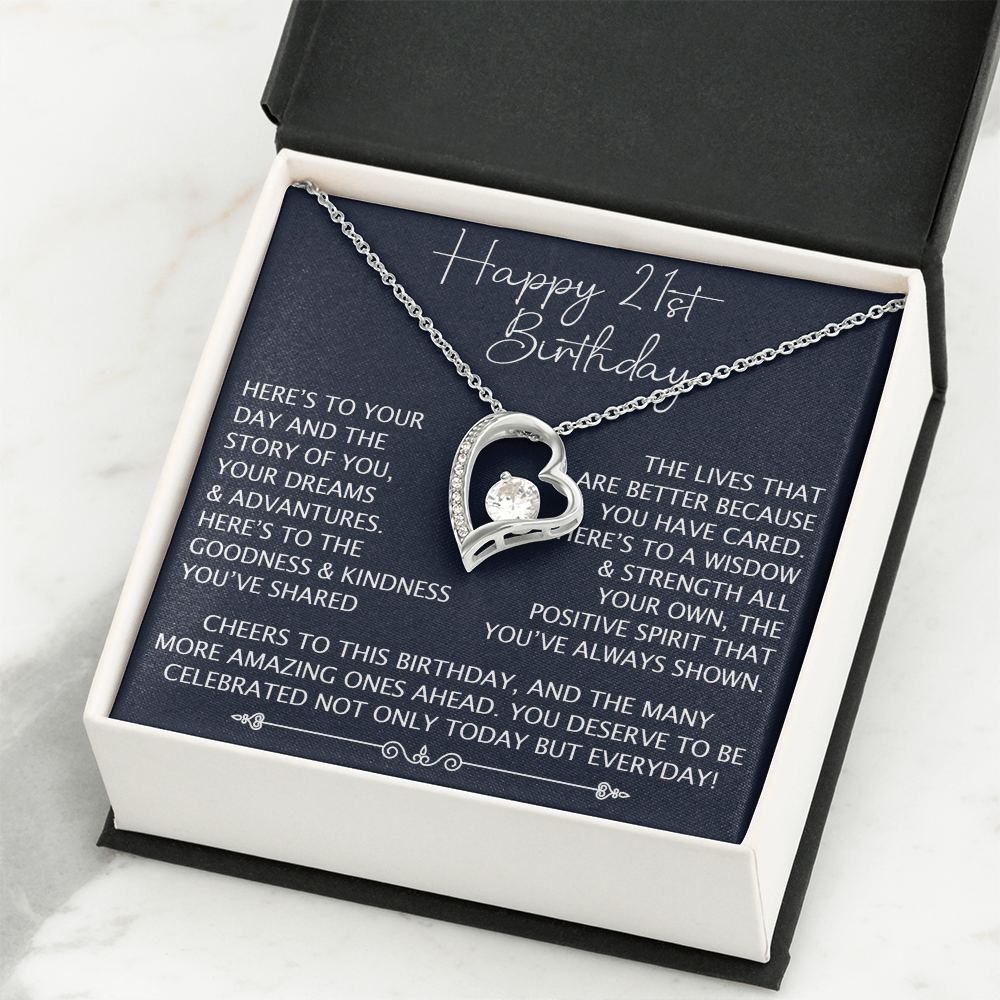 Happy Birthday to Your Daughter, Unique Forever Love Necklace Family Member Gift for Birthday Wedding Graduation Christmas