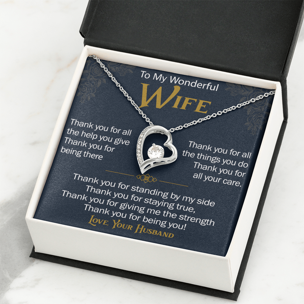 To My Wife Forever Love Necklace Meaningful Gift from Husband - Romantic Jewelry for Bride