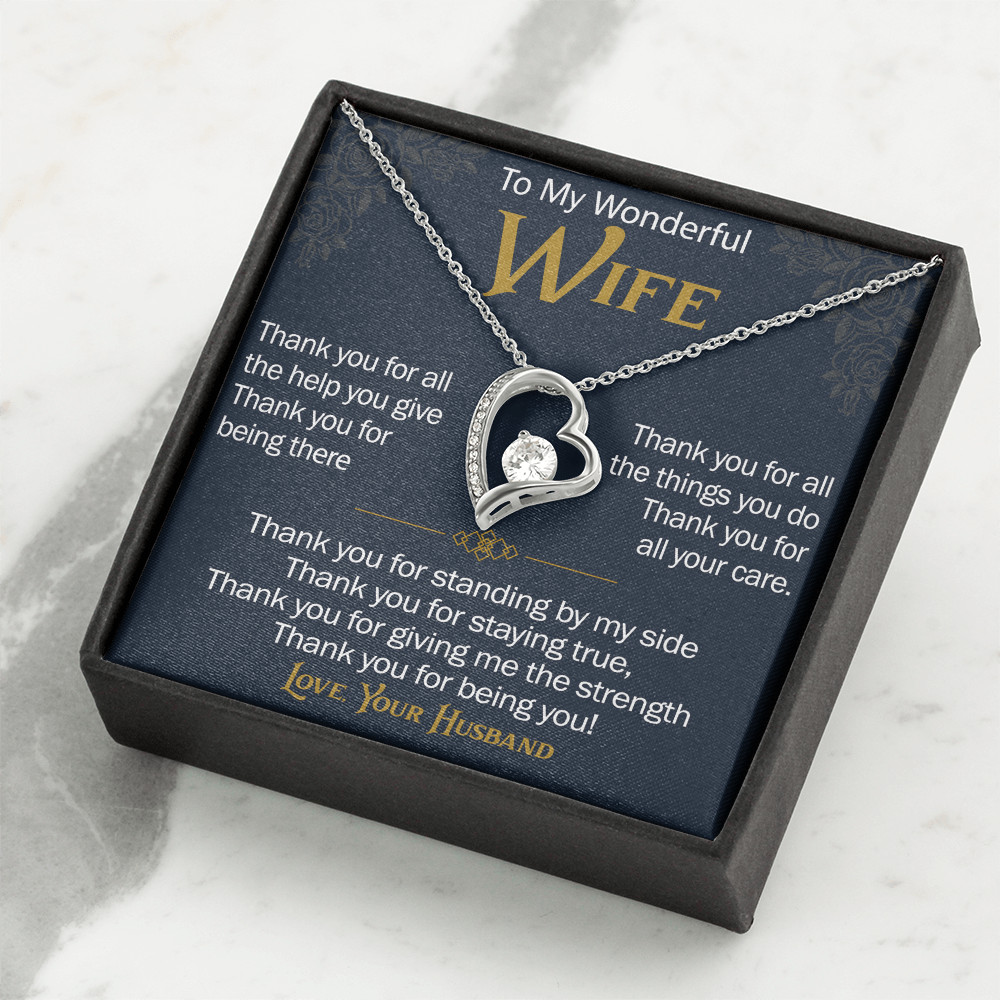 To My Wife Forever Love Necklace Meaningful Gift from Husband - Romantic Jewelry for Bride