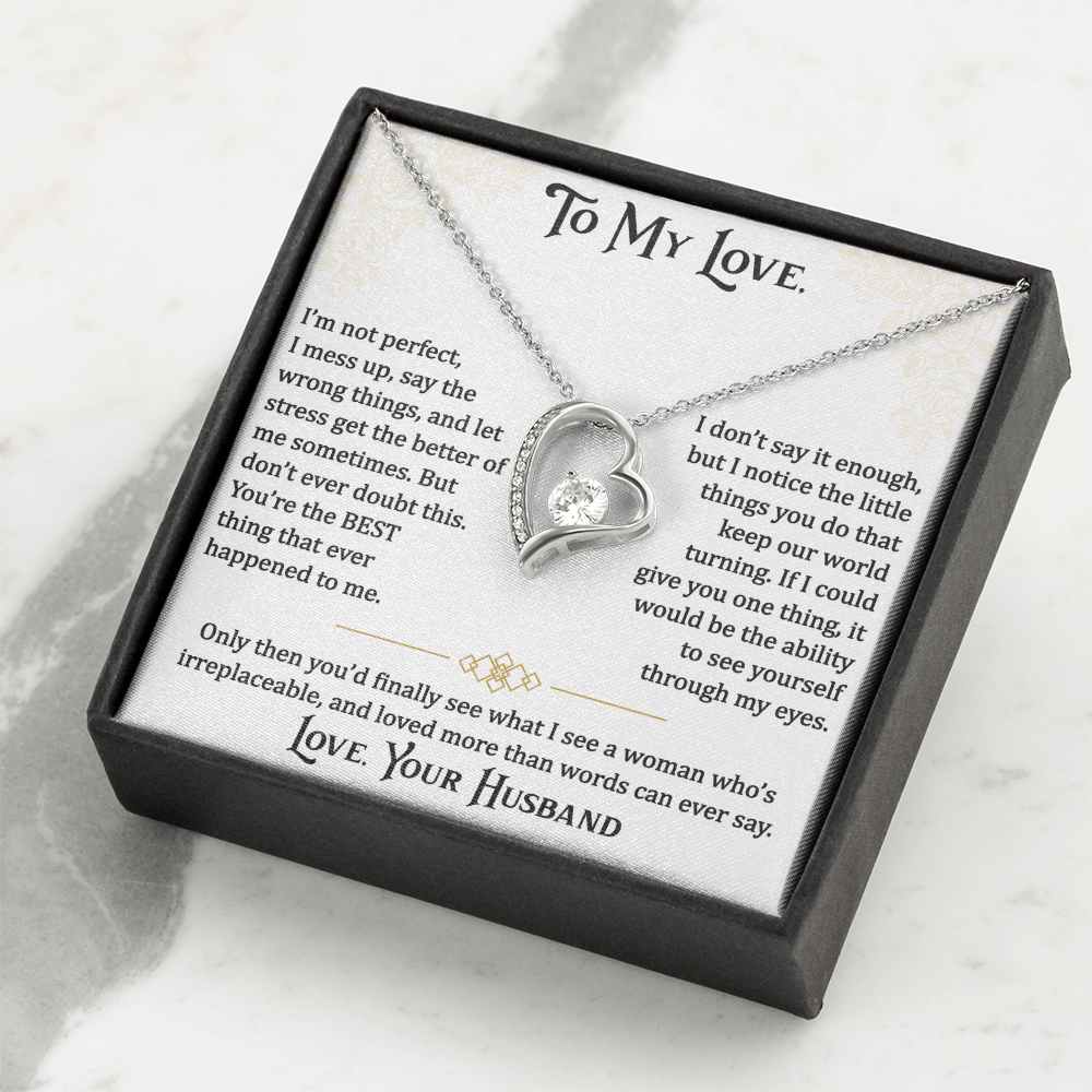 Gifts for Love, Forever Love Necklace for Wife From Husband, Anniversary Jewelry, Christmas Birthday for Her