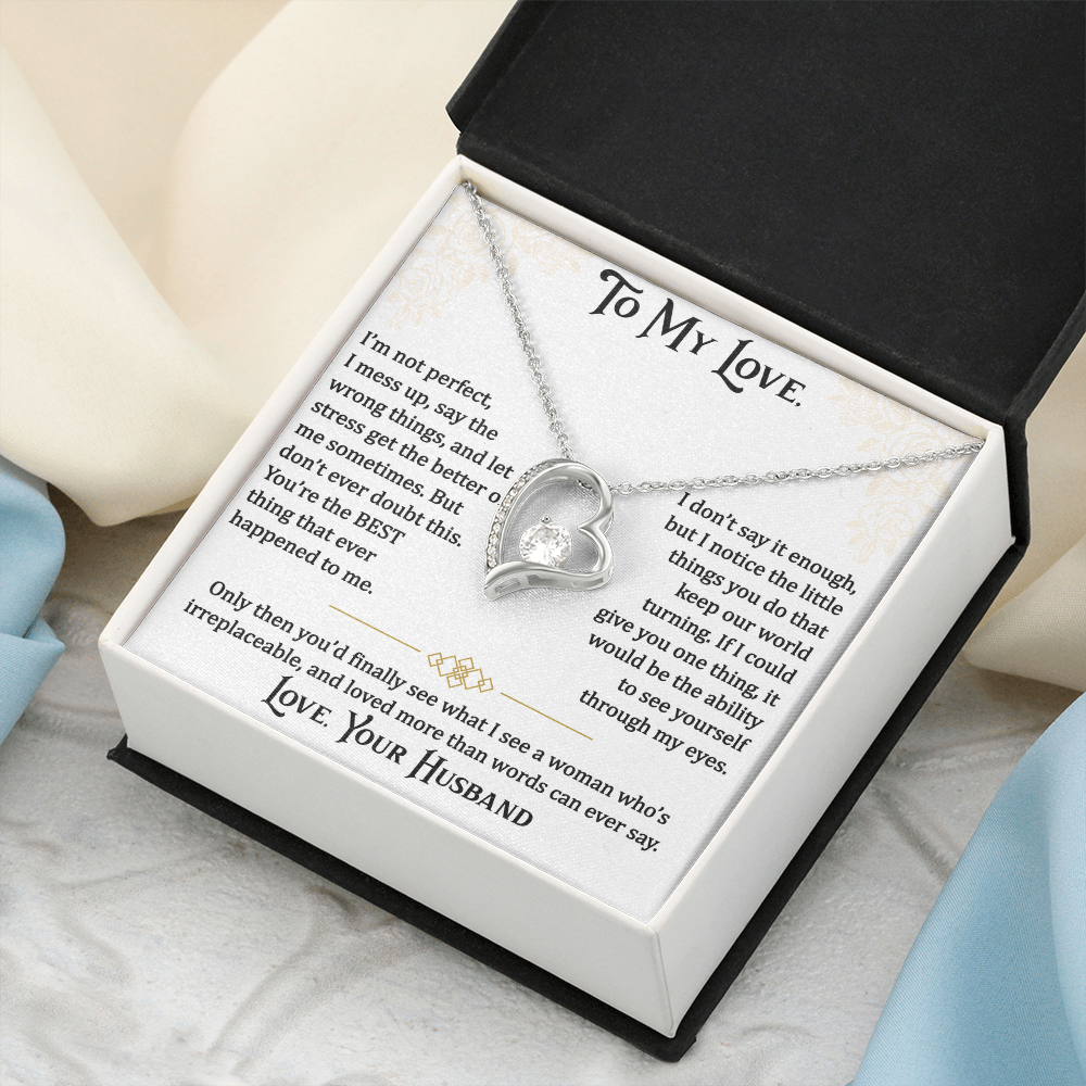 Gifts for Love, Forever Love Necklace for Wife From Husband, Anniversary Jewelry, Christmas Birthday for Her