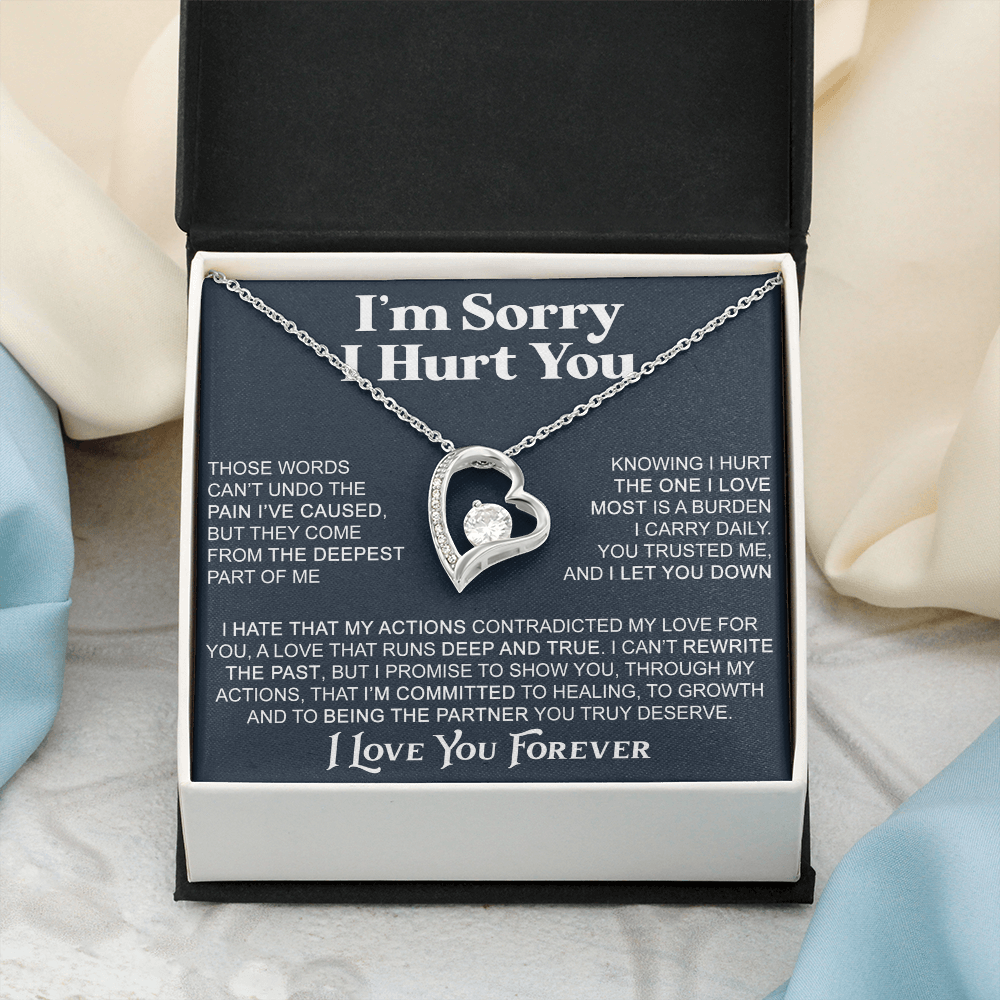 Apology Gift For Her - Forever Love Necklace - I'm Sorry I Hurt You