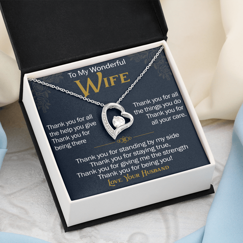 To My Wife Forever Love Necklace Meaningful Gift from Husband - Romantic Jewelry for Bride