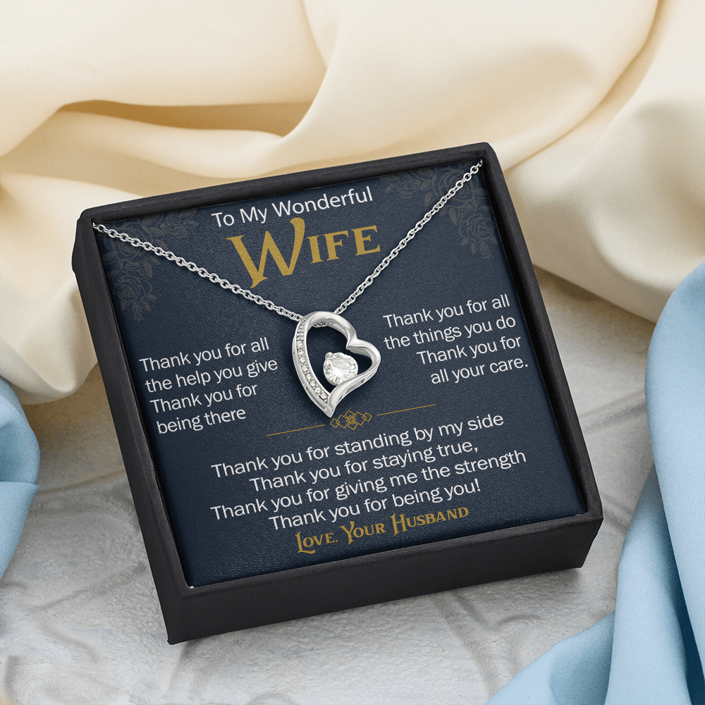 To My Wife Forever Love Necklace Meaningful Gift from Husband - Romantic Jewelry for Bride