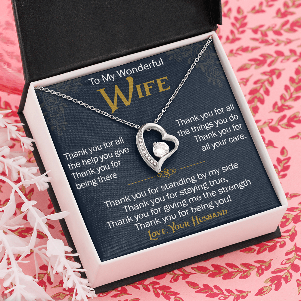 To My Wife Forever Love Necklace Meaningful Gift from Husband - Romantic Jewelry for Bride