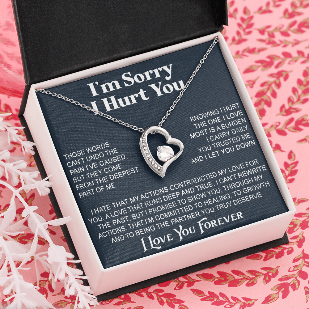 Apology Gift For Her - Forever Love Necklace - I'm Sorry I Hurt You
