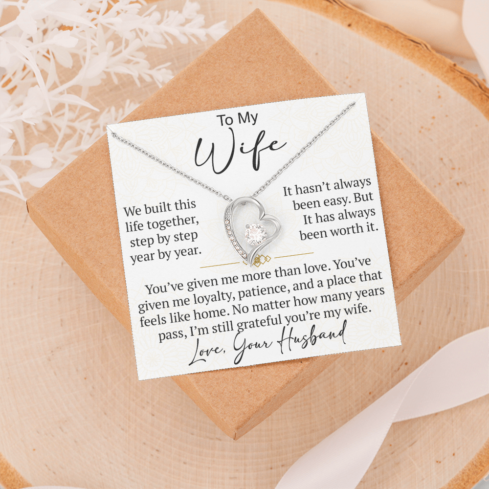 Forever Love Necklace Gift for Wife from Husband, To My Soulmate Wedding Anniversary Gift, Surprise Your Lover Gift on Special Occasions