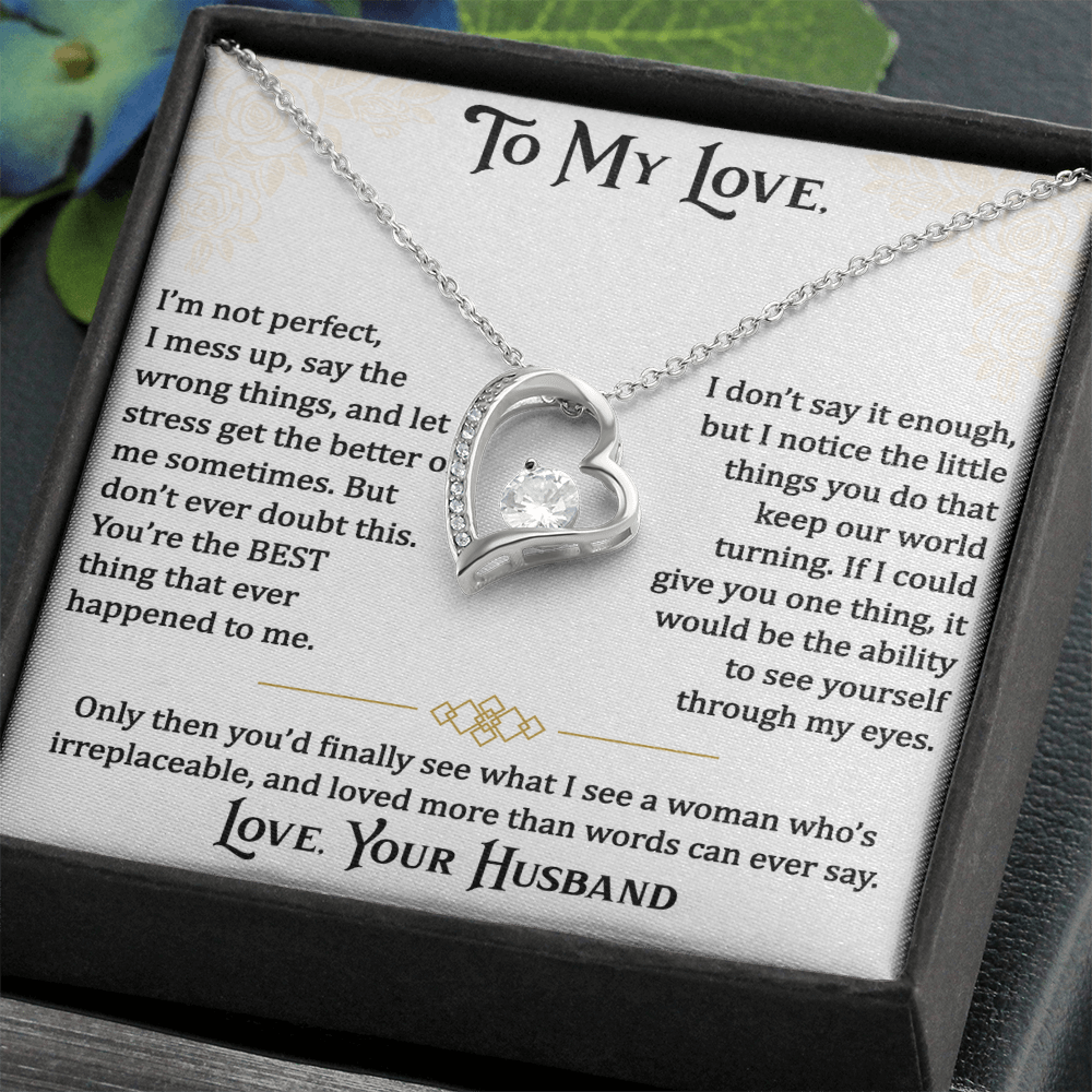 Gifts for Love, Forever Love Necklace for Wife From Husband, Anniversary Jewelry, Christmas Birthday for Her
