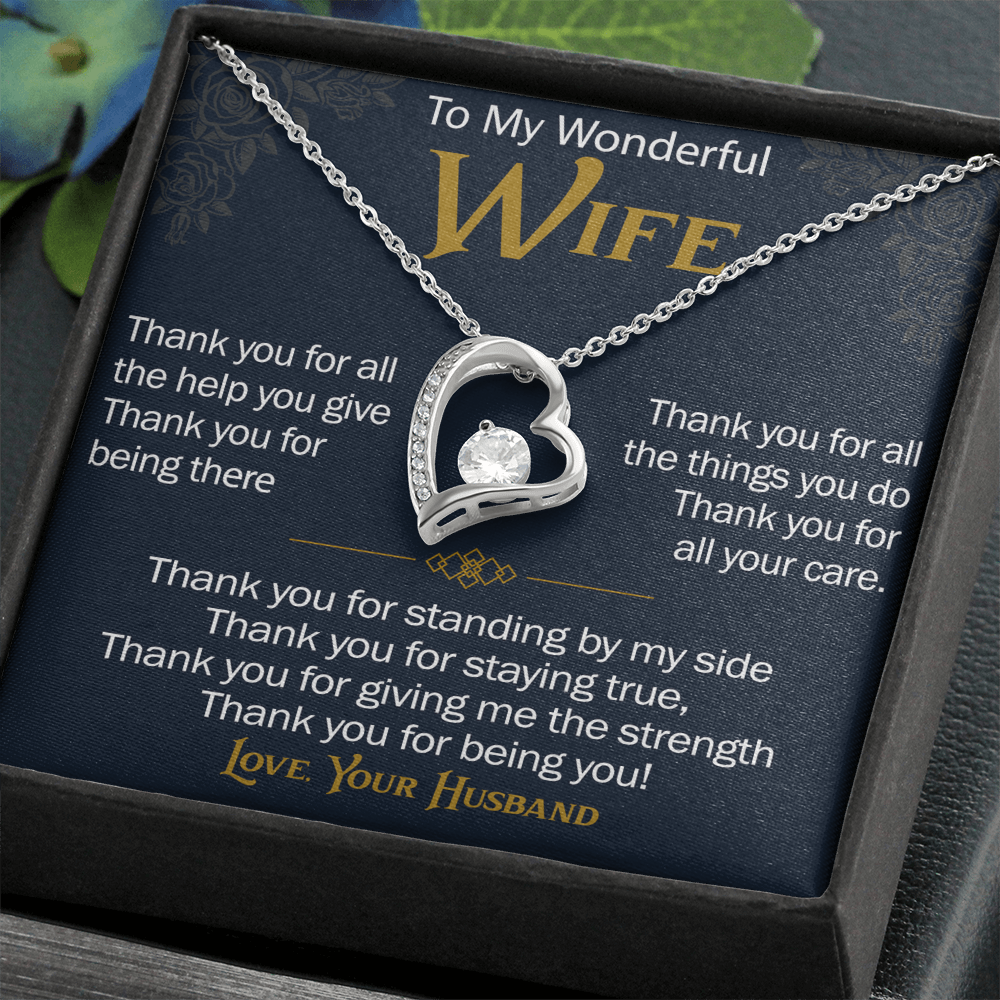 To My Wife Forever Love Necklace Meaningful Gift from Husband - Romantic Jewelry for Bride