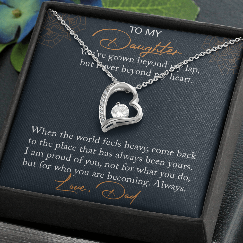 Dad To Daughter Necklace Heartfelt Birthday Gift For Adult Daughter Graduation Jewelry Wedding Keepsake Present