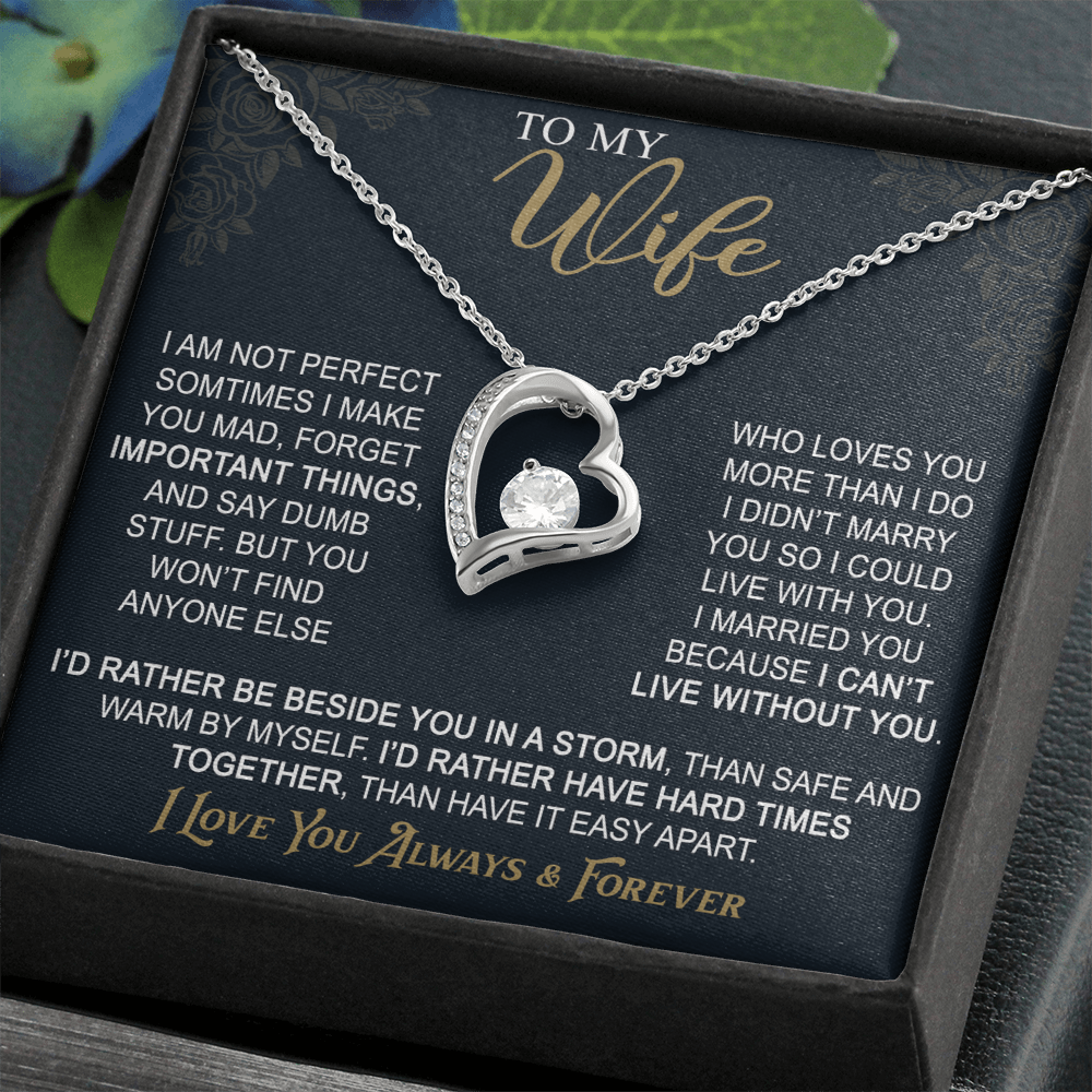 To My Wife Forever Love Necklace From Husband, Wife Gift Necklace For Women Necklace For Wife