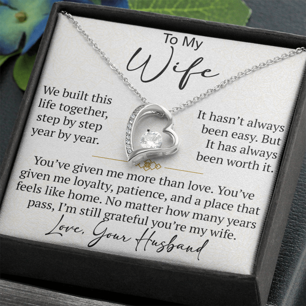 Forever Love Necklace Gift for Wife from Husband, To My Soulmate Wedding Anniversary Gift, Surprise Your Lover Gift on Special Occasions