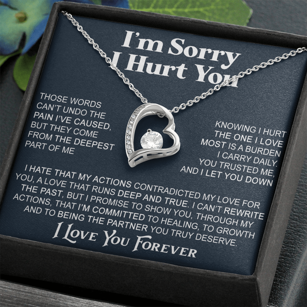 Apology Gift For Her - Forever Love Necklace - I'm Sorry I Hurt You