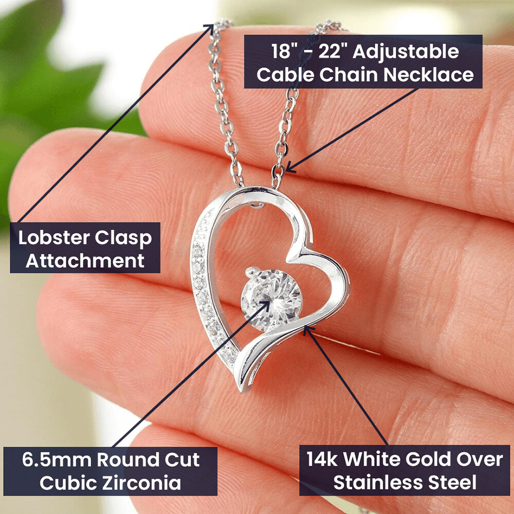 Happy Birthday to Your Daughter, Unique Forever Love Necklace Family Member Gift for Birthday Wedding Graduation Christmas