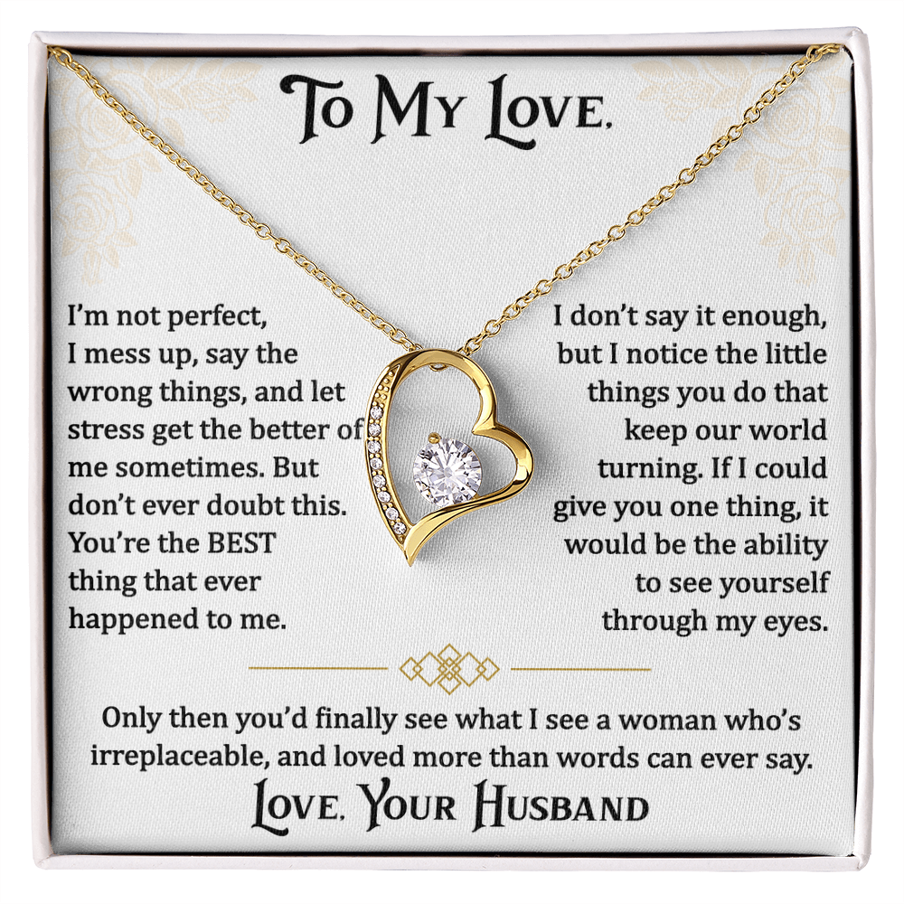 Gifts for Love, Forever Love Necklace for Wife From Husband, Anniversary Jewelry, Christmas Birthday for Her