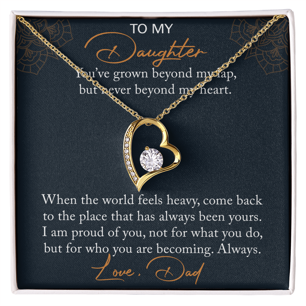 Dad To Daughter Necklace Heartfelt Birthday Gift For Adult Daughter Graduation Jewelry Wedding Keepsake Present