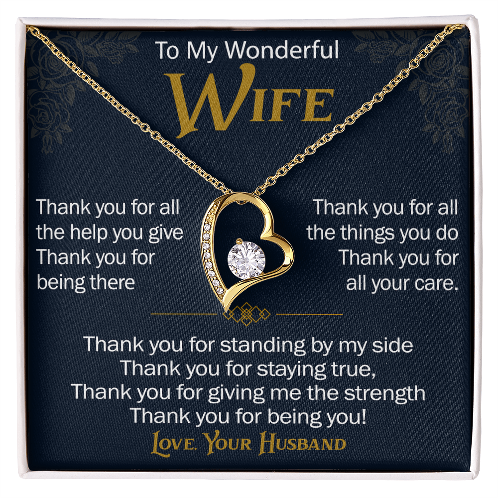 To My Wife Forever Love Necklace Meaningful Gift from Husband - Romantic Jewelry for Bride