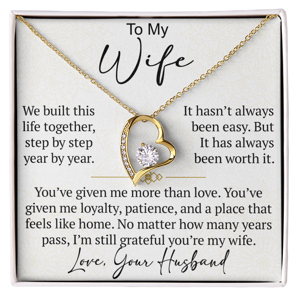 Forever Love Necklace Gift for Wife from Husband, To My Soulmate Wedding Anniversary Gift, Surprise Your Lover Gift on Special Occasions