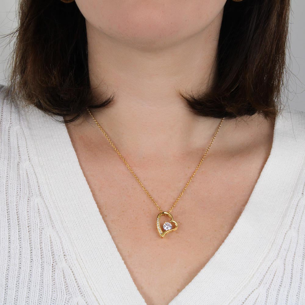 To My Daughter Gift from Dad - Forever Love Necklace for Your Princess, Little Girl Present - Birthday Gift