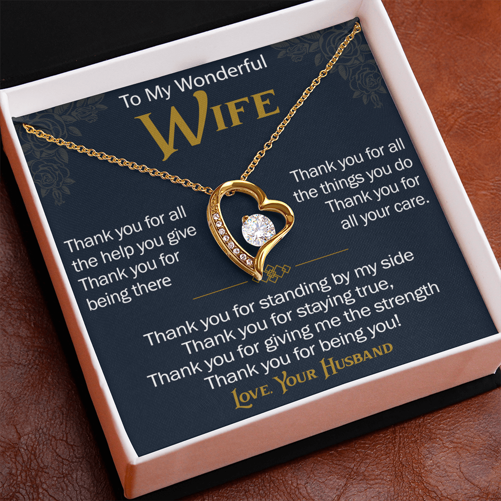 To My Wife Forever Love Necklace Meaningful Gift from Husband - Romantic Jewelry for Bride