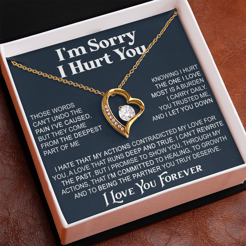 Apology Gift For Her - Forever Love Necklace - I'm Sorry I Hurt You