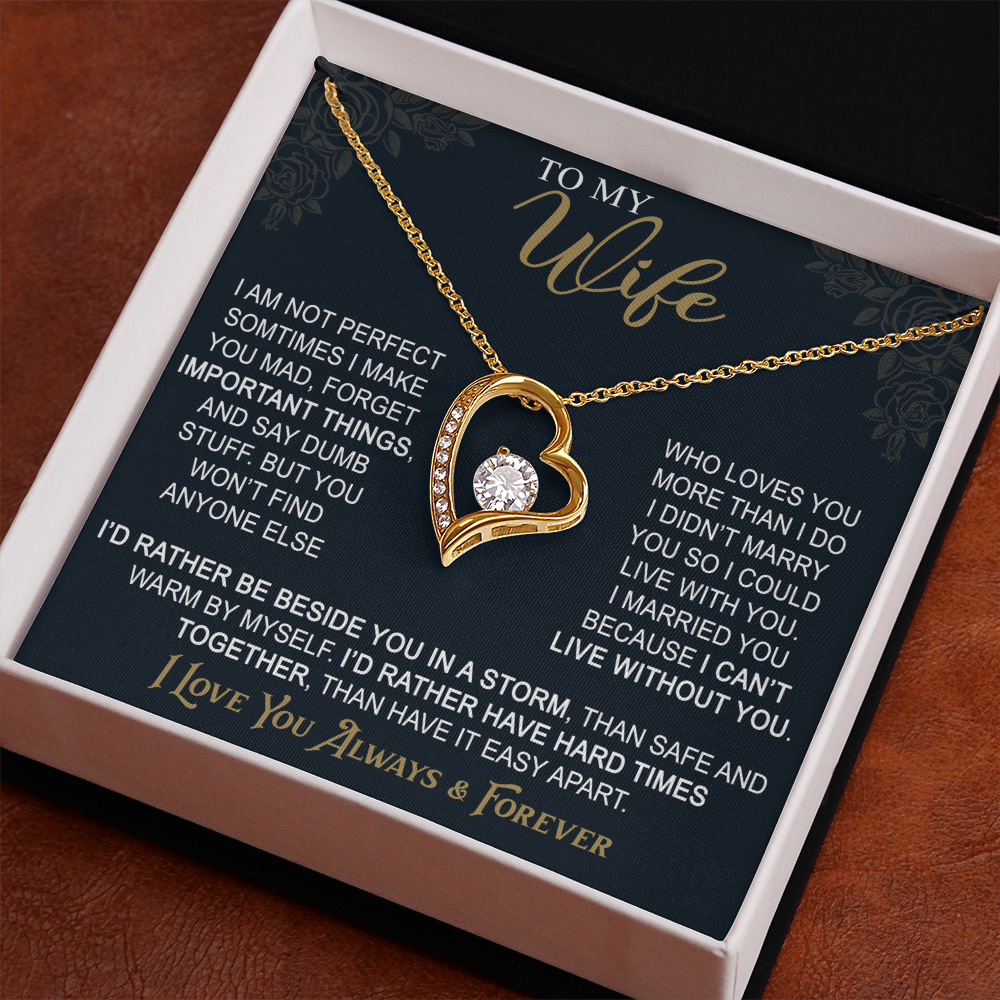To My Wife Forever Love Necklace From Husband, Wife Gift Necklace For Women Necklace For Wife