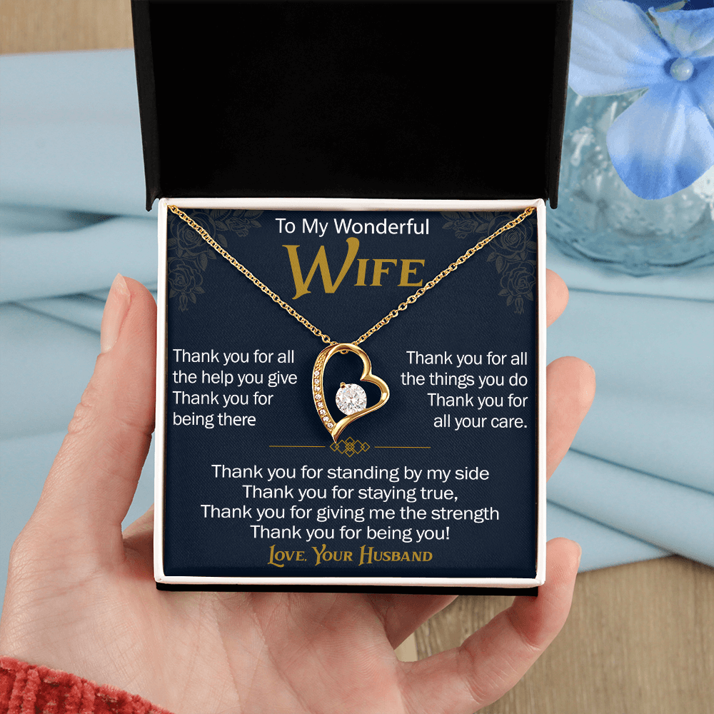 To My Wife Forever Love Necklace Meaningful Gift from Husband - Romantic Jewelry for Bride