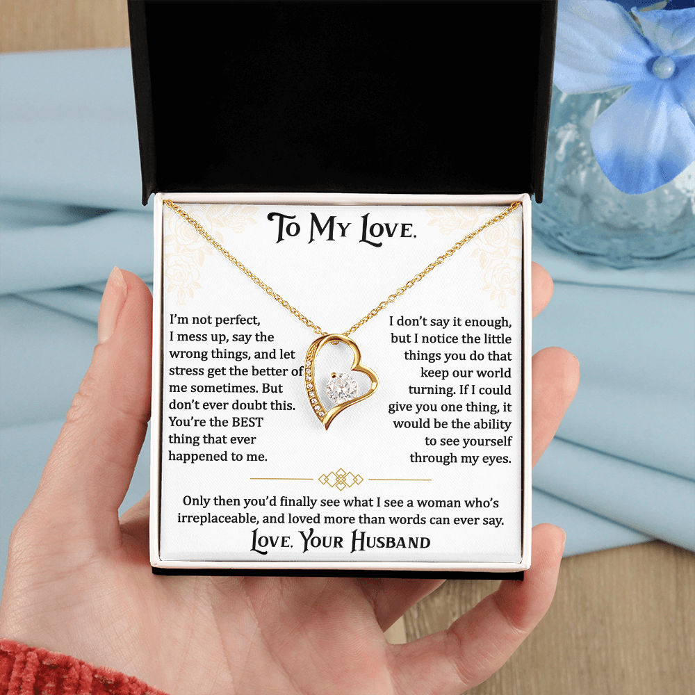 Gifts for Love, Forever Love Necklace for Wife From Husband, Anniversary Jewelry, Christmas Birthday for Her