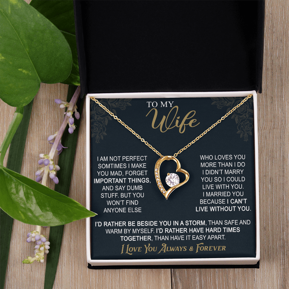 To My Wife Forever Love Necklace From Husband, Wife Gift Necklace For Women Necklace For Wife