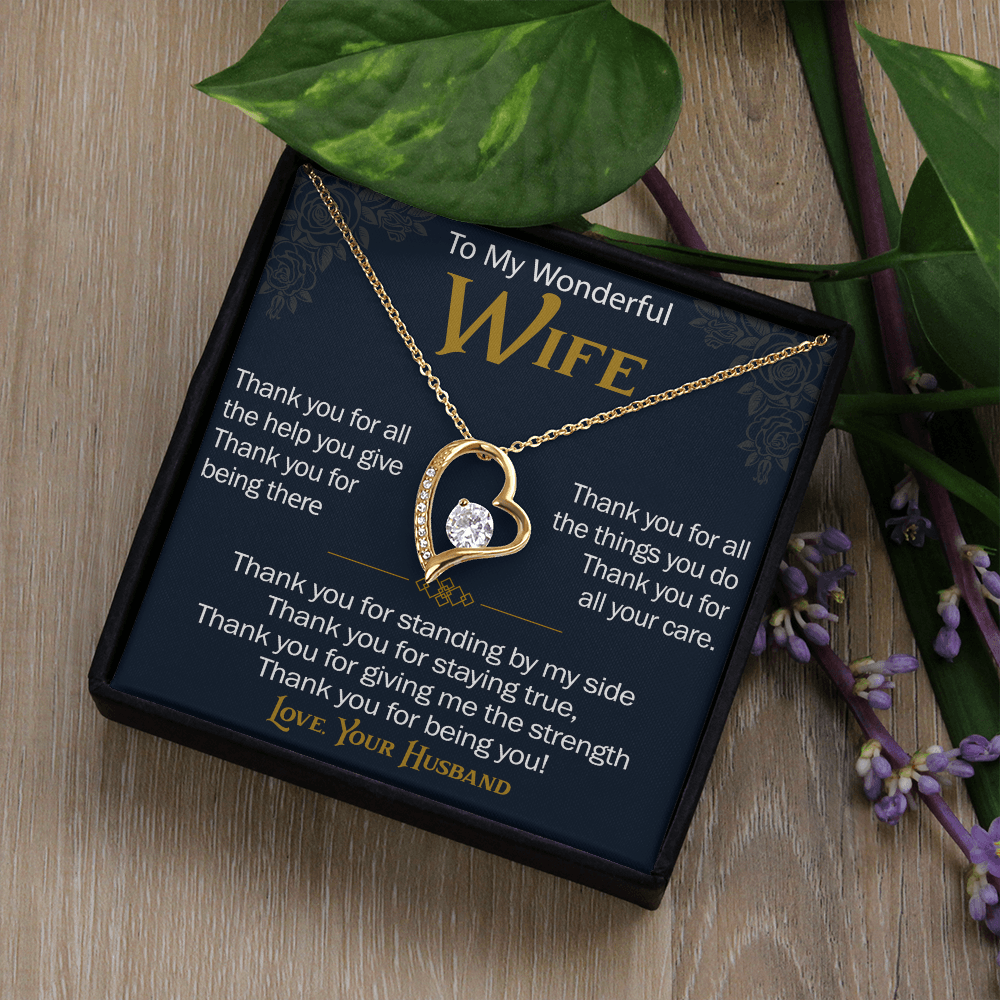 To My Wife Forever Love Necklace Meaningful Gift from Husband - Romantic Jewelry for Bride