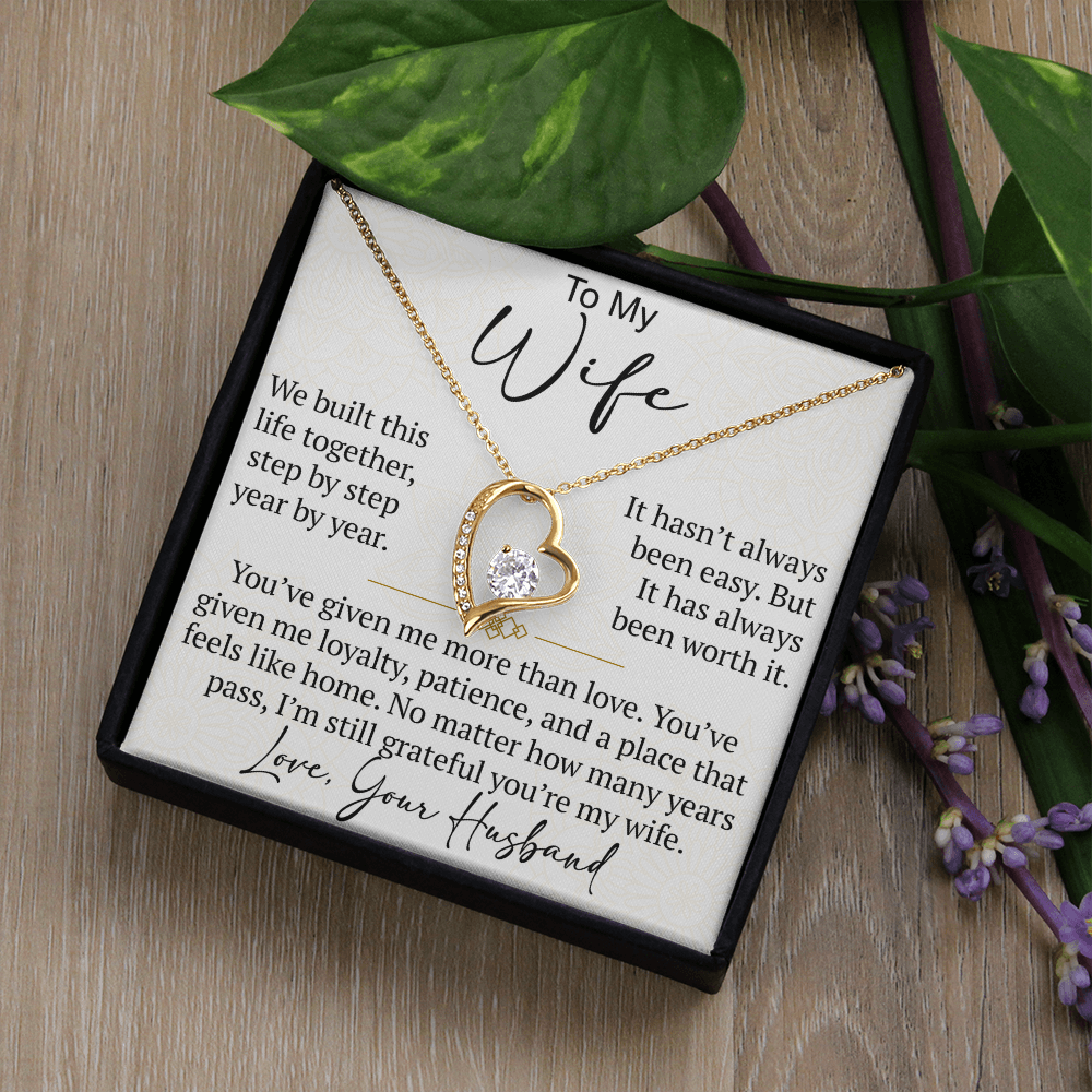 Forever Love Necklace Gift for Wife from Husband, To My Soulmate Wedding Anniversary Gift, Surprise Your Lover Gift on Special Occasions